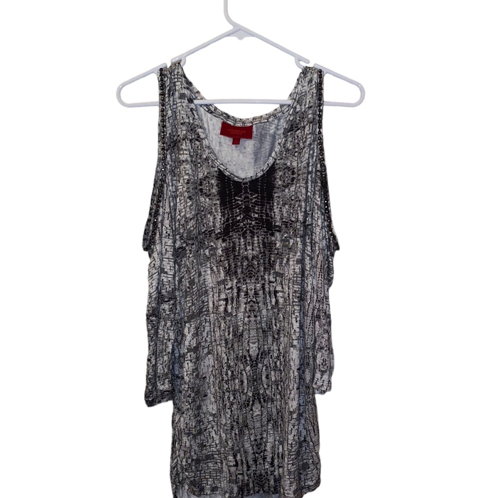 Jennifer Lopez Snakeskin Print Blouse Womens XL